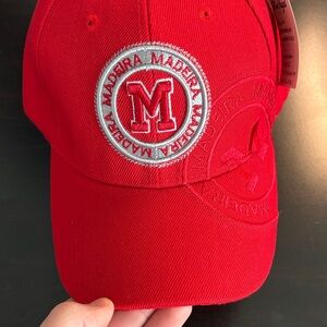 Red Madeira Embroidered Cap